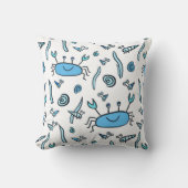 キュートブルーカニシェルシーアニマルガール装飾用クッション クッション (正面)