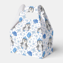 キュートブルークリスマスアイススケートで滑るペンギン フェイバーボックス