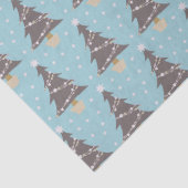 キュートブルークリスマスツリースノーホリデー 薄葉紙 (詳細)