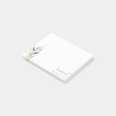 キュートブルーグリーン金ゴールドリービボタニカルフローラ束 ポストイット (アングル)