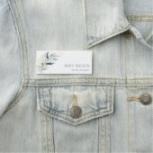 キュートブルーグリーン金ゴールドリービボタニカルフローラ束 名札 (インサイチュ)