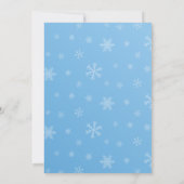 キュートブルーシークレットサンタクリスマスパーティの招待状 招待状 (裏面)