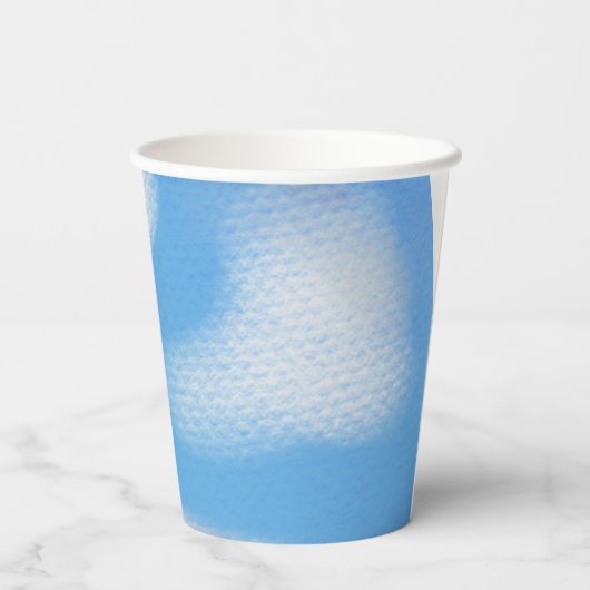 キュートブルースカイ子供の誕生日紙カップ 紙コップ (裏面)