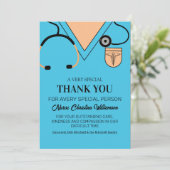 キュートブルースクラブナースサンキューカード 招待状 (スタンド正面)