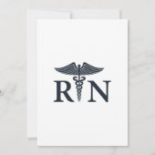 キュートブルースクラブナースサンキューカード 招待状 (裏面)