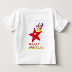 キュートブルースター誕生日ボーイシャツ ベビーTシャツ