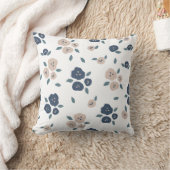 キュートブルータンフローラモダンファームハかわいらしウス クッション (ブランケット)