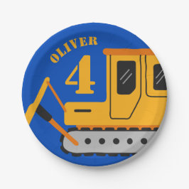 キュートブルーチルドレン建築誕生日 ペーパープレート