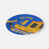 キュートブルーチルドレン建築誕生日 ペーパープレート (アングル)