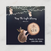 キュートブルーデザイン スクエア名刺 (裏面)