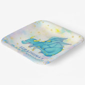 キュートブルードラゴンボーイズベビーシャワー紙プレート ペーパープレート (傾斜あり)