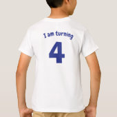 キュートブルードラゴン誕生日Tシャツ Tシャツ (裏面)