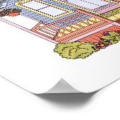 キュートブルーハウス ポスター (角)