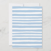 キュートブルーハロウィーン幽霊1stボーイ誕生日 招待状 (裏面)