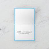 キュートブルーハートシンプルサンキュー サンキューカード (内部)