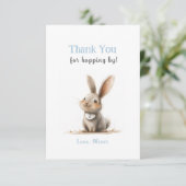 キュートブルーバニー誕生日サンキューカード サンキューカード (スタンド正面)