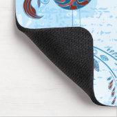 キュートブルーバードガーリーレトロフローラファッション マウスパッド (コーナー)