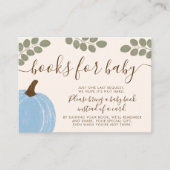 キュートブルーパンプキンユーカリ秋ブックスベビー エンクロージャーカード (正面)