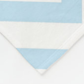 キュートブルーパーソナライズされたグレーエレファントシェブロンベビー フリースブランケット (角)