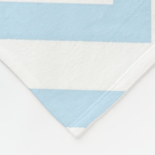 キュートブルーパーソナライズされたグレーエレファントシェブロンベビー フリースブランケット (角)