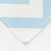 キュートブルーパーソナライズされたグレーエレファントシェブロンベビー フリースブランケット (角)