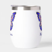 キュートブルーピンク金ゴールド蝶フローラ名 (右面)