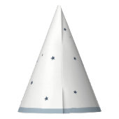 キュートブルーフライオーバーテディアニマル飛行機誕生日 パーティーハット (裏面)