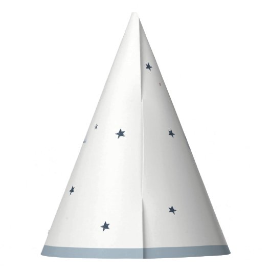 キュートブルーフライオーバーテディアニマル飛行機誕生日 パーティーハット (裏面)