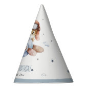 キュートブルーフライオーバーテディアニマル飛行機誕生日 パーティーハット (右)