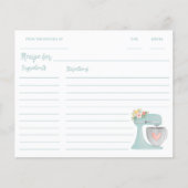 キュートブルーフローラキッチンスタンドミキサーレシピ (正面)