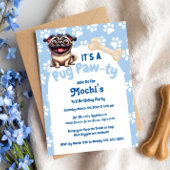 キュートブループグドギー誕生日ポーティ 招待状