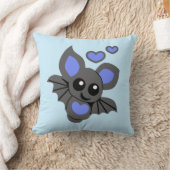 キュートブルーベビーこうもり クッション (ブランケット)
