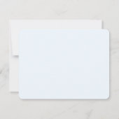 キュートブルーベビーウェア男の赤ちゃんサンキューカード サンキューカード (裏面)