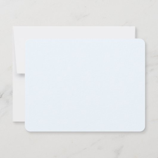 キュートブルーベビーウェア男の赤ちゃんサンキューカード サンキューカード (裏面)