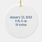 キュートブルーベビードラゴン食べズのカップケーキ セラミックオーナメント (裏面)