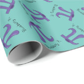 キュートブルーベリーパイ記号数学先生 ラッピングペーパー (ロールコーナー)