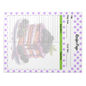 キュートブルーベリーレシピ ノートパッド (正面)