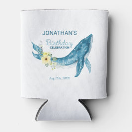 キュートブルーホエールイエローフローラ誕生会 缶クーラー