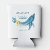 キュートブルーホエールイエローフローラ誕生会 缶クーラー (裏面)