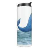 キュートブルーホエールウォーターイラストレーション タンブラー (回転左)