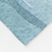 キュートブルーホエールウォーターイラストレーション フリースブランケット (角)