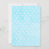 キュートブルーホワイトストーク男の赤ちゃんシャワー 招待状 (裏面)