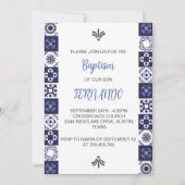 キュートブルーメキシカンバプテスバウティソ招待状 招待状 (正面)