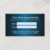 キュートブルーモダングリッタードリップスモノグラム 予約カード (裏面)