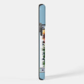 キュートブルーラフモダンコリーコリードッグアート iPhoneケース (右側面)