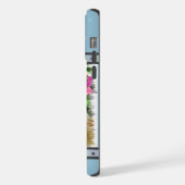 キュートブルーラフモダンコリーコリードッグアート iPhoneケース (左側面)