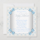 キュートブルーラム男の赤ちゃんシャワー 招待状 (裏面)