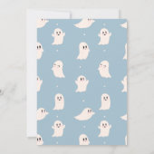 キュートブルーレトロハロウィーンパーティー 招待状 (裏面)