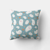 キュートブルー幽霊とカボチャ クッション (裏面)