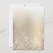 キュートブルー格言雪片金ゴールドパーティー 招待状 (裏面)